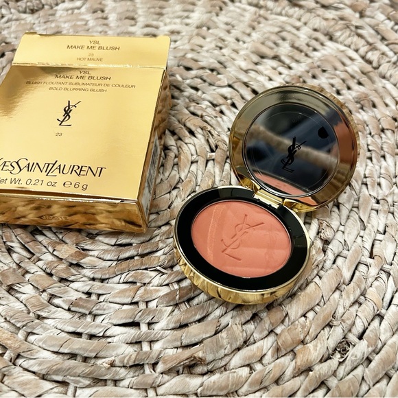New YSL Make Me Blush 24H Buildable Powder Blush 23 Hot Mauve - Picture 4 of 4